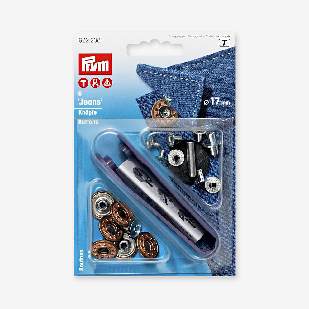 Botones de Jeans sin Coser 17 mm de Prym