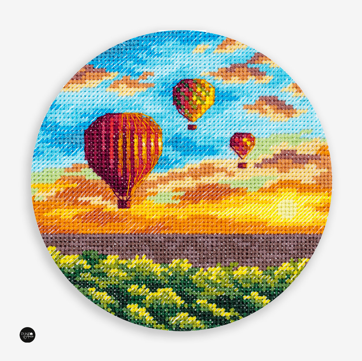 Air Balloons at Sunset - Panna - Cross Stitch Kit PS-7059