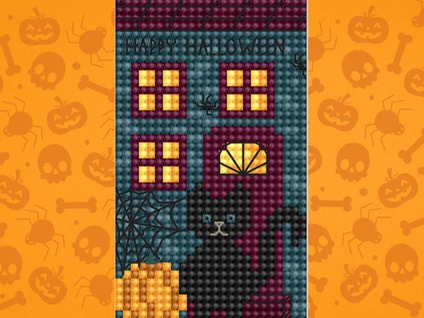 Esquema de Punto de Cruz Gratuito de Letistitch - Halloween