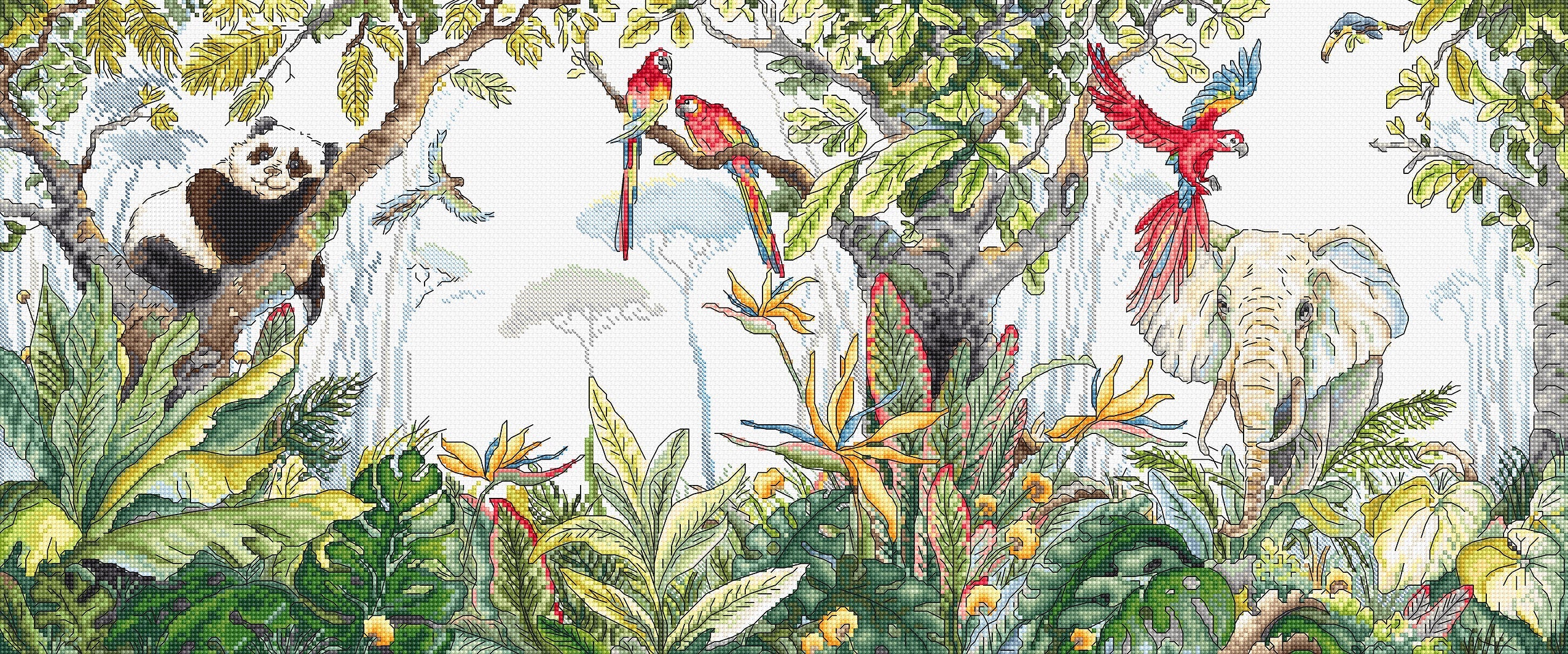 Cross Stitch Kit "Time in the Jungle" - LETISTITCH L8071