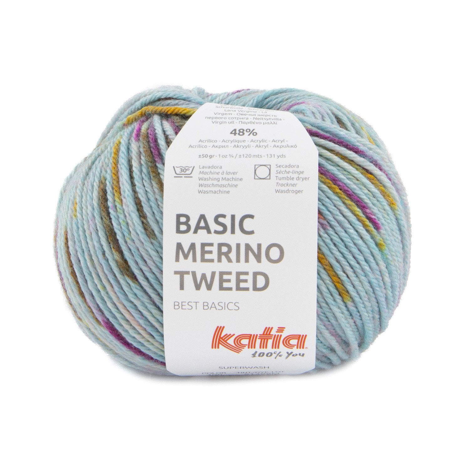 Katia Basic Merino Tweed - Soft wool for knitting autumn and winter garments