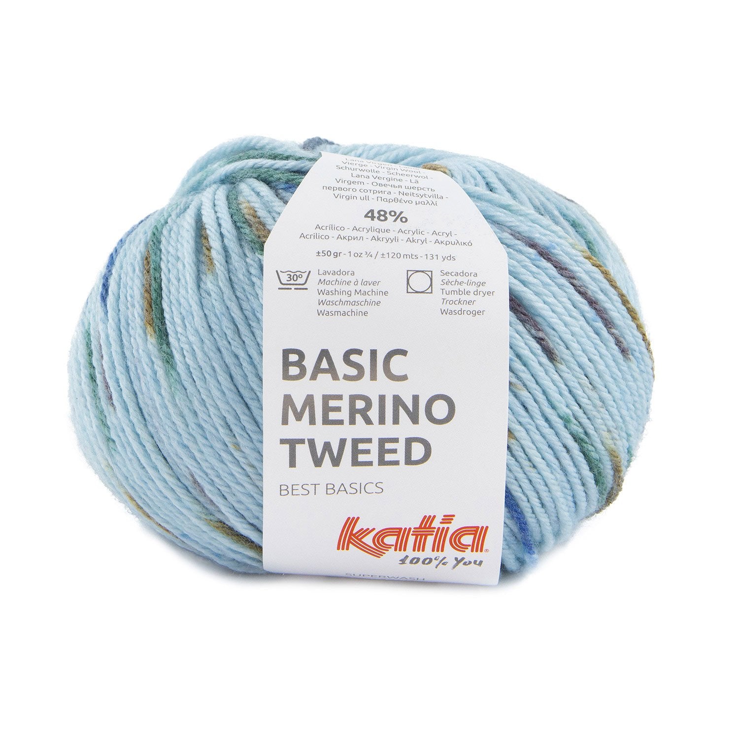 Katia Basic Merino Tweed - Soft wool for knitting autumn and winter garments