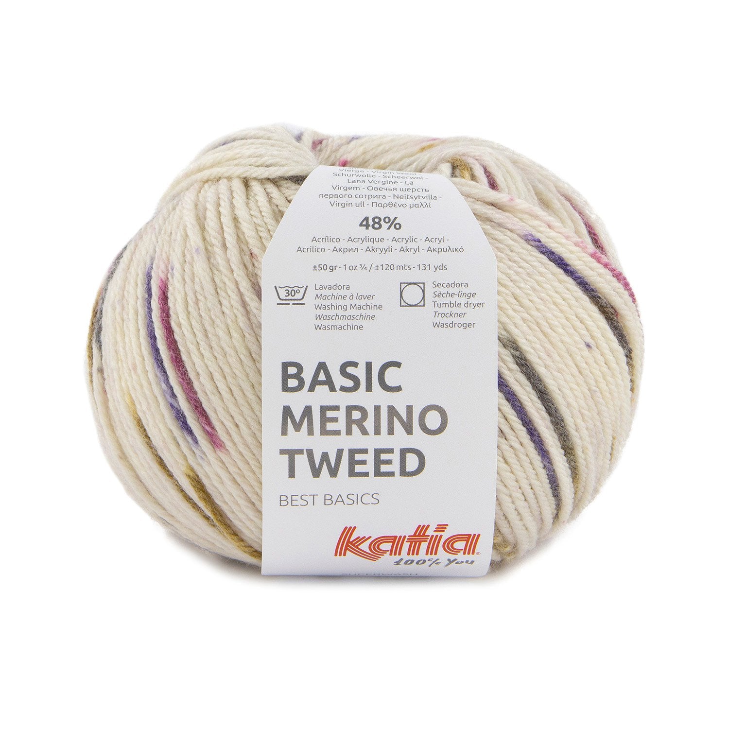 Katia Basic Merino Tweed - Soft wool for knitting autumn and winter garments