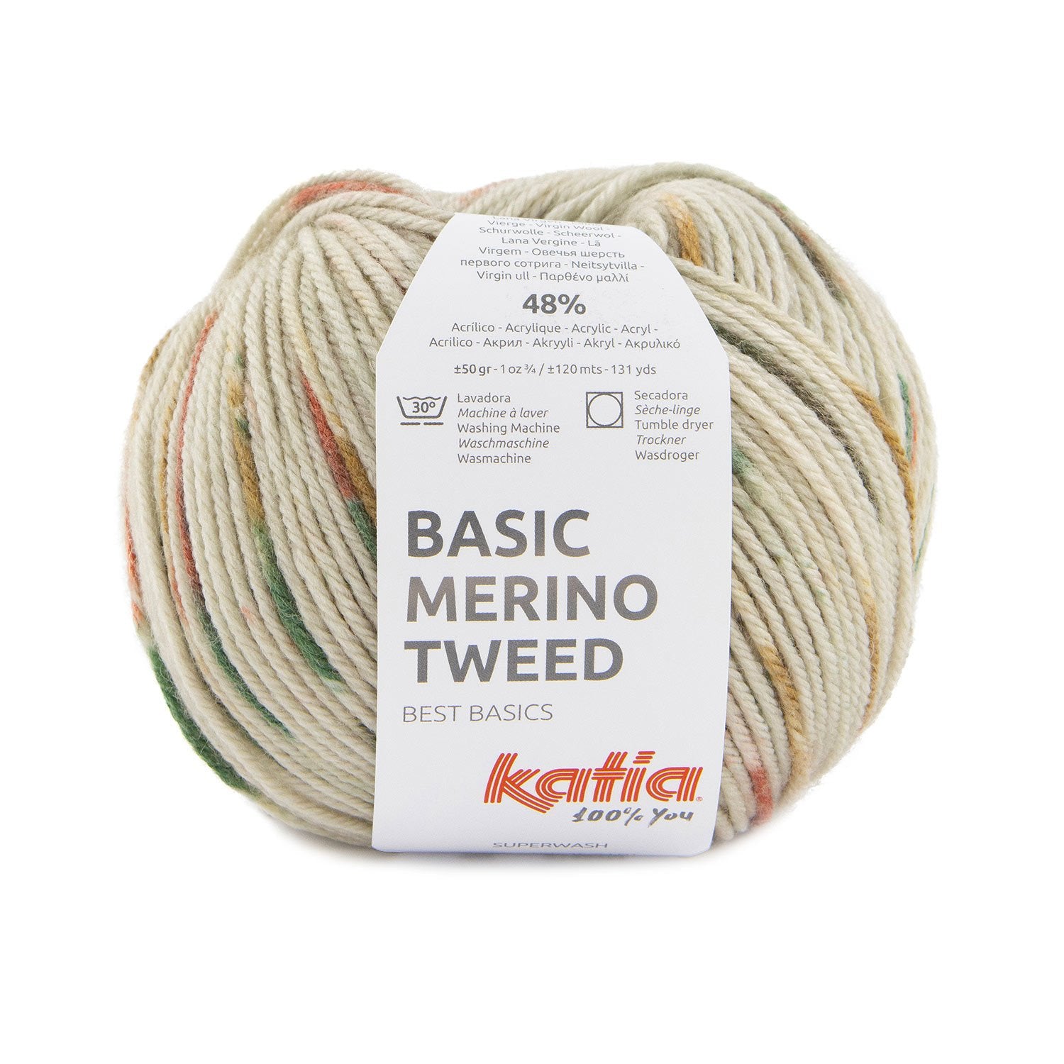 Katia Basic Merino Tweed - Soft wool for knitting autumn and winter garments