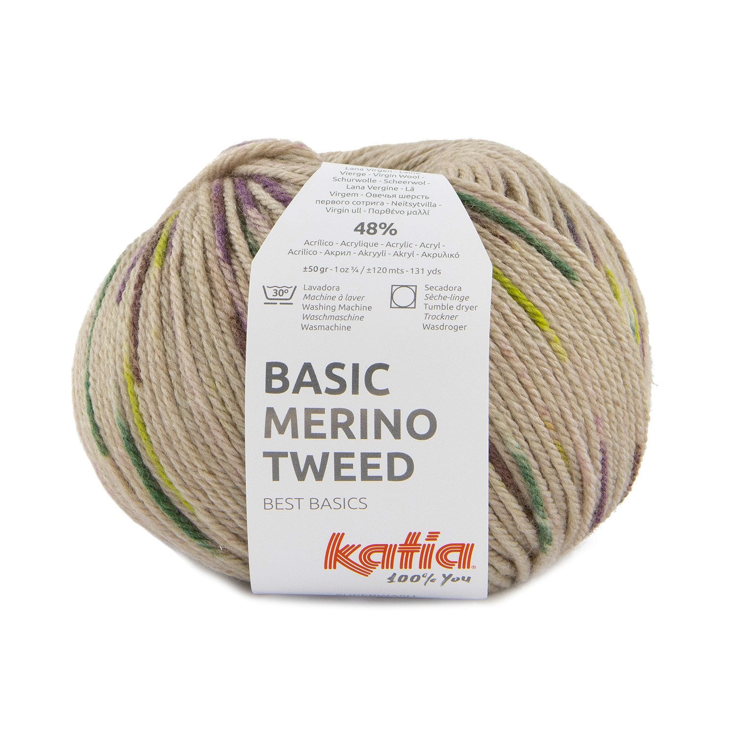 Katia Basic Merino Tweed - Soft wool for knitting autumn and winter garments