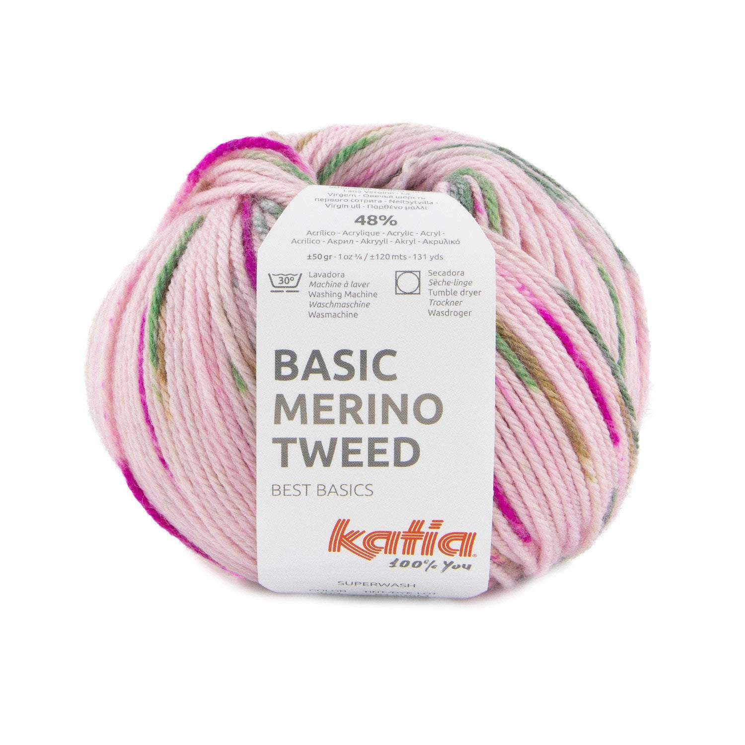 Katia Basic Merino Tweed - Soft wool for knitting autumn and winter garments