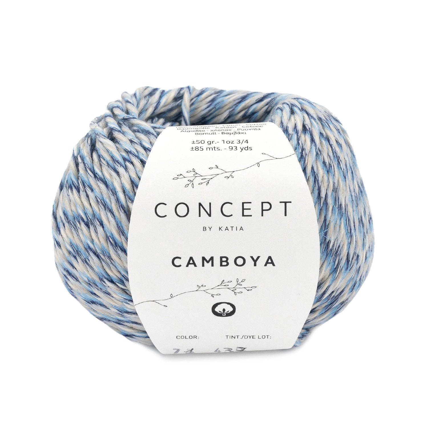 Katia Cambodia - 100% Mouliné Effect Cotton Yarn