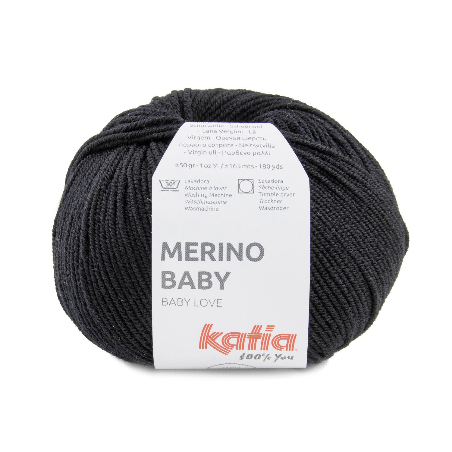Ovillos de lana Merino EXTRAFINE 100% Baby BLACK - ADR Lanas