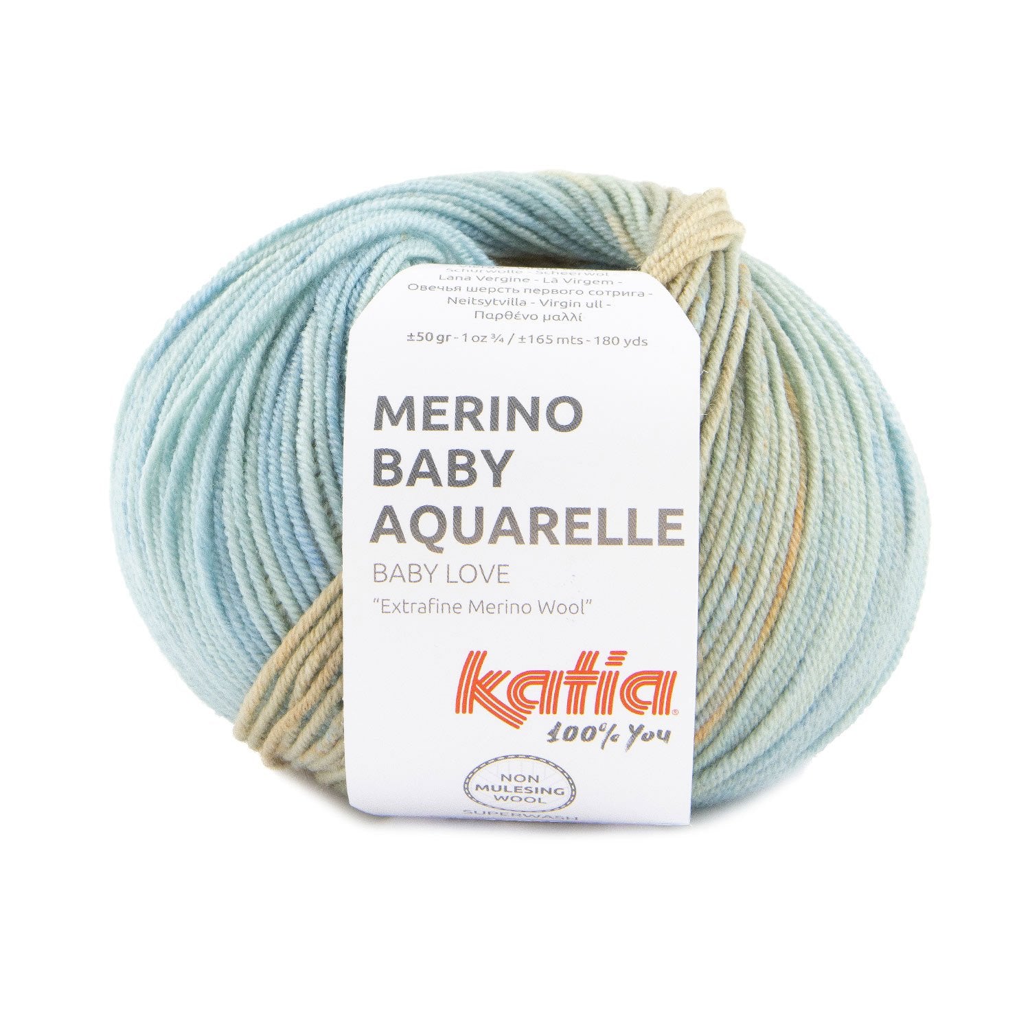 Merino Baby Aquarelle degradé wool in 3 colors for babies by Katia - Soft and durable