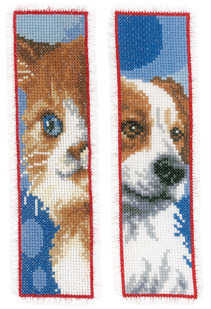 Cat and dog set of 2 - Vervaco - Cross Stitch Kit PN-0162195