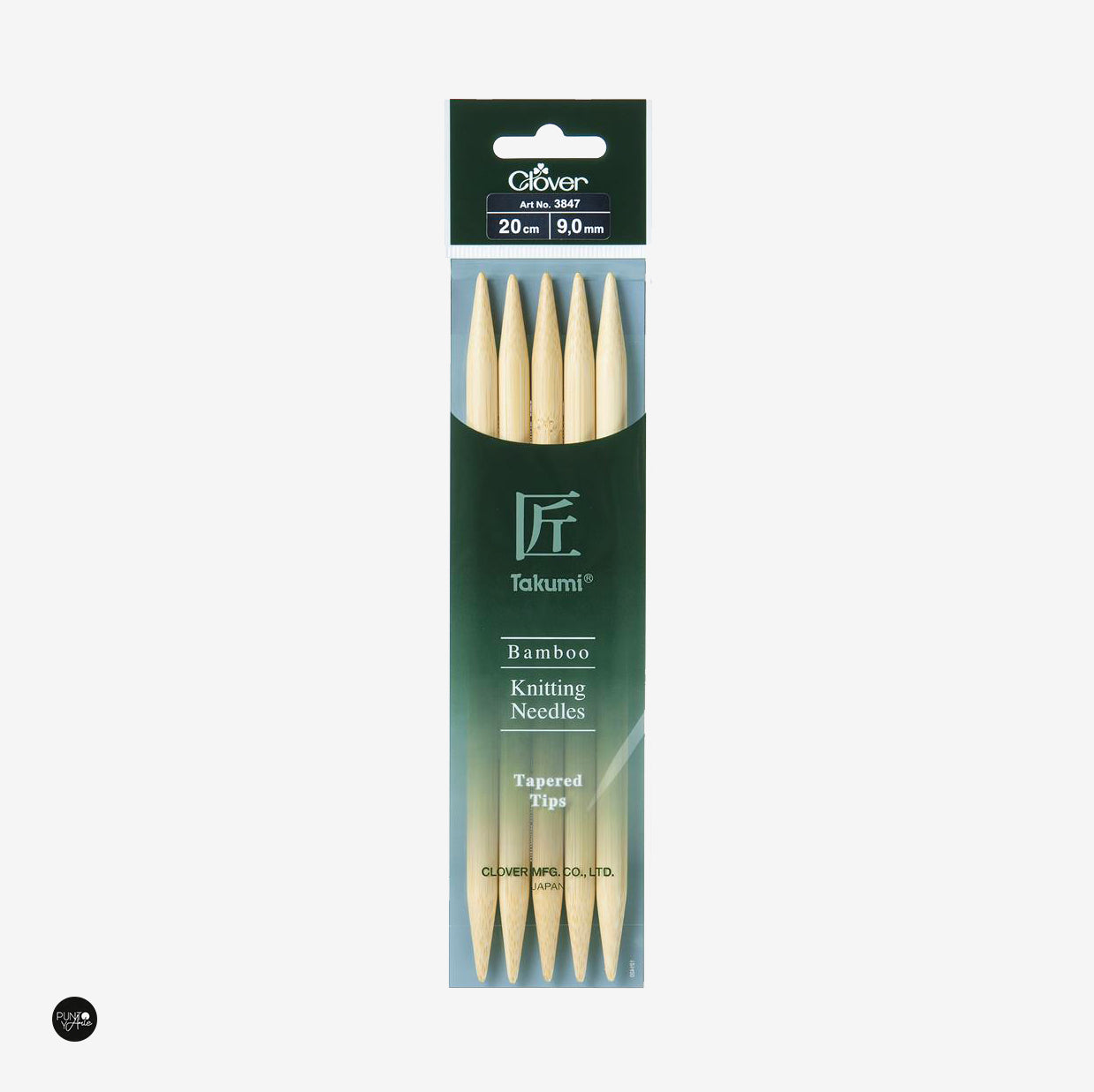 Takumi Bamboo Double Pointed Knitting Needles 20cm Clover | Quality and comfort for your knitting projects